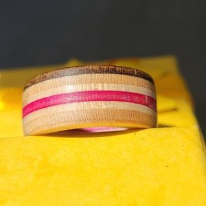 Pink Handcrafted Skateboard ring 🌟